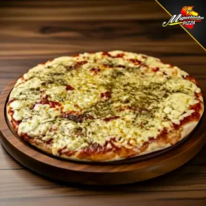 Pizza sencilla de queso mozzarella