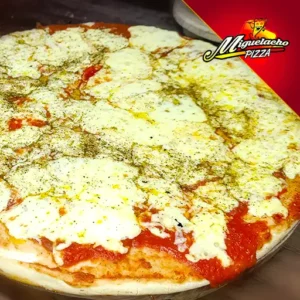 Pizza sencilla de queso mozzarella